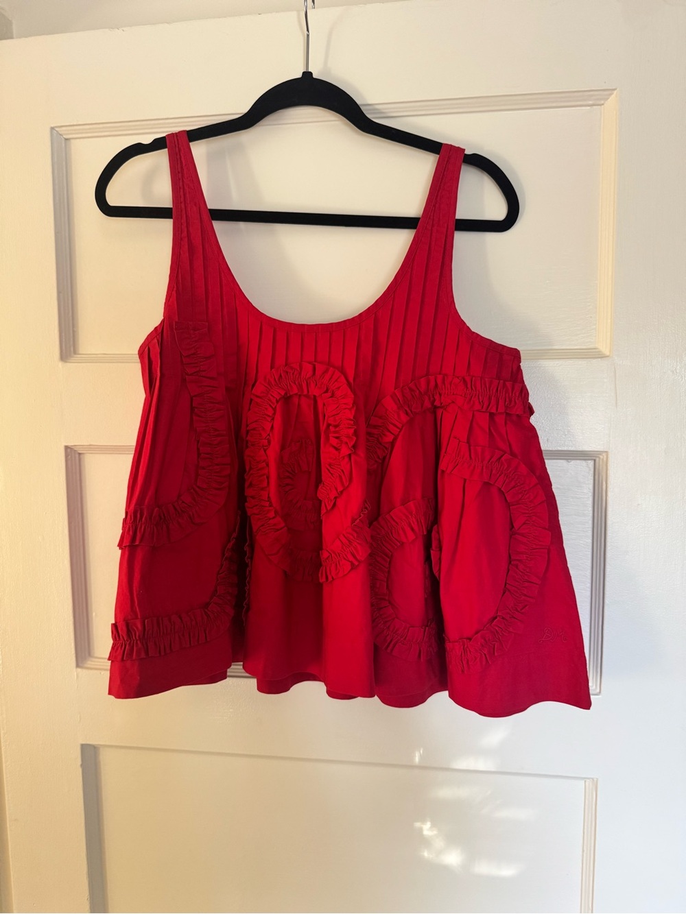 Damson Madder Stella Red Ruffle Tank Top NWT Size 6